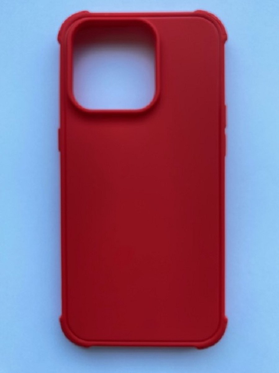 iPhone 14 Pro Anti shock siliconen hoes Rood - Shock Proof Siliconen Back Cover