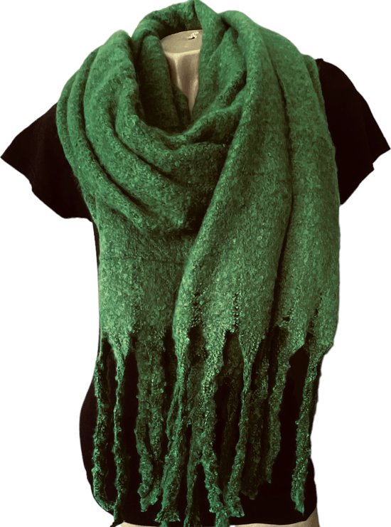 Lange Warme Sjaal - Dikke Kwaliteit - Groen - 230 x 50 cm (163604#)