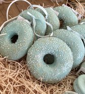Donut hangend groen - kerstbal - snoep - mint