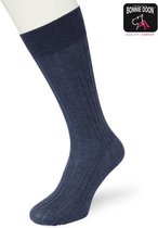 Bonnie Doon Tencel Rib Sokken Heren Blauw maat 39/42 - Licht, Ademend, Soepel - Zeer Comfortabel en Zacht - Zakken niet af - Zakelijke sokken - Business Line - Antibacteriële Werking - Milieubewust - Jeans - Denim Blue - BL202103.213