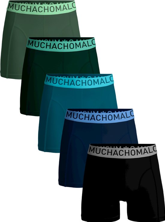 Muchachomalo Hello Moonlight Solid - Ondergoed Heren - Blauw - 5 Pack - Maat XL