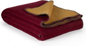 MoST - Wijn & Honing - 2-persoons omkeerbare bed deken - Merino wol - 200 x 220 cm - rood-geel