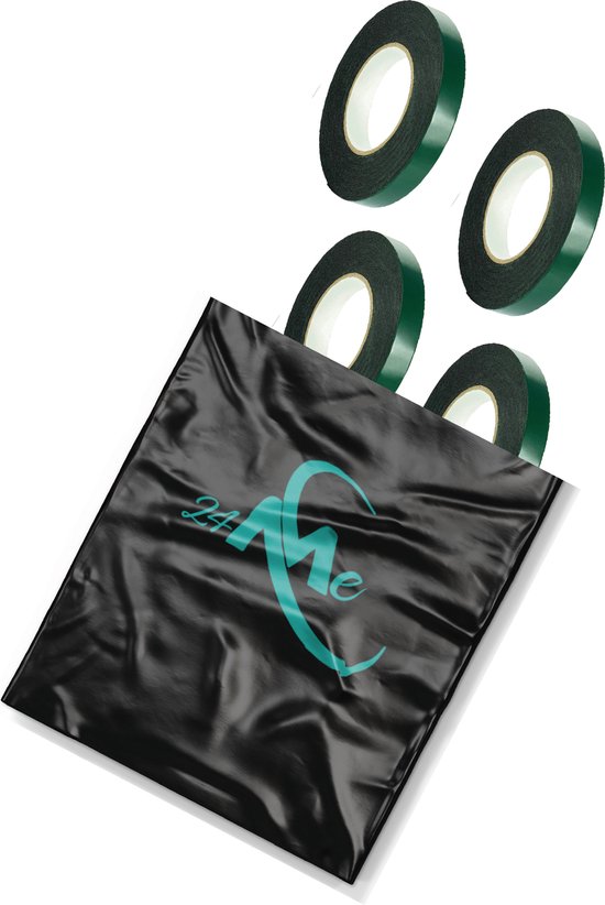 24ME® 4 Rollen Dubbelzijdig Foam Tape Zwart Montagetape 3 Meter