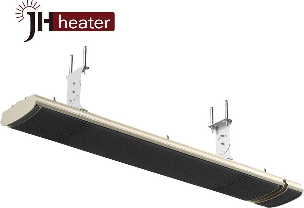 JH Heater Infrarood terrasverwarming met afstandsbediening 3200 Watt Zwart / Gold