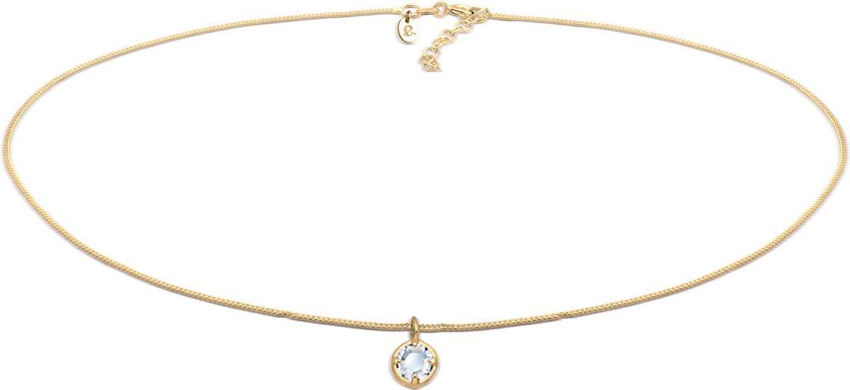 Elli PREMIUM - Halsketting - Elli PREMIUM Ketting Dames Choker Basis Fonkelend met Kristal in 925 sterling zilver - Dames