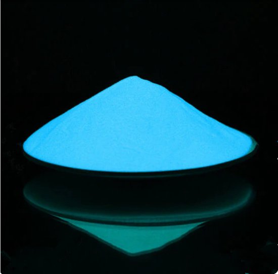 poudre phosphorescente - phosphore - bleu - base de mélange - 50g | bol