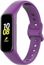 Siliconen Smartwatch bandje - Geschikt voor Samsung Galaxy Fit 2 siliconen bandje - paars - Strap-it Horlogeband / Polsband / Armband