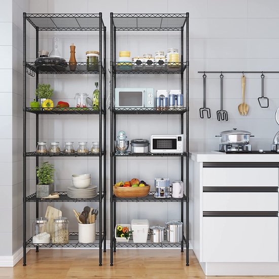 Avasco Stellingkast - Zwart - Opbergrek Laag Metaal - 88x90x45