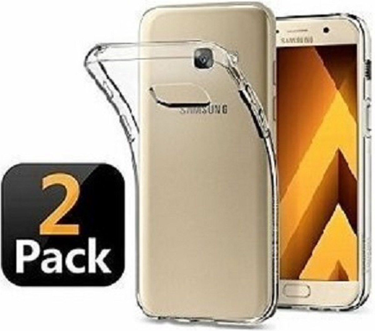 Samsung A3 2017 Hoesje Siliconen TPU Transparant 2x