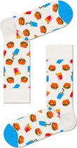 Happy Socks - Hamburger Junkfood - Zwart/Multi - Unisex - Maat 41-46