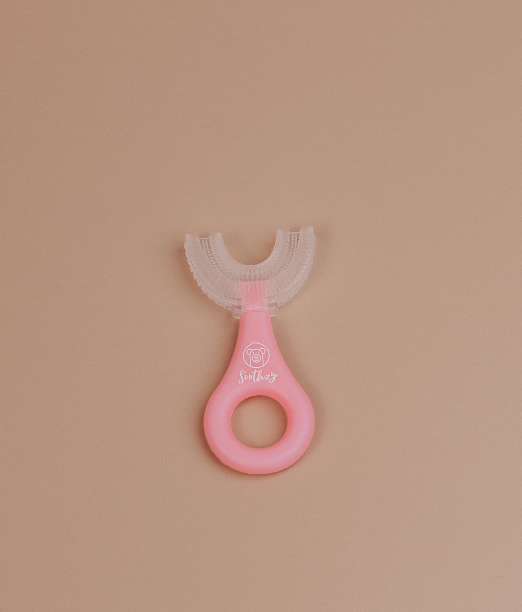 Tandenborstel baby's - U vorm tandeborstel Roze