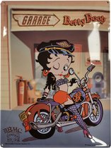 Betty Boop Garage Metalen Bord Met Reliëf - 30 x 40 cm