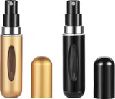 Hervulbare Parfumflesjes - Goud + Zwart - 5ML - Verstuiver - Navulbaar