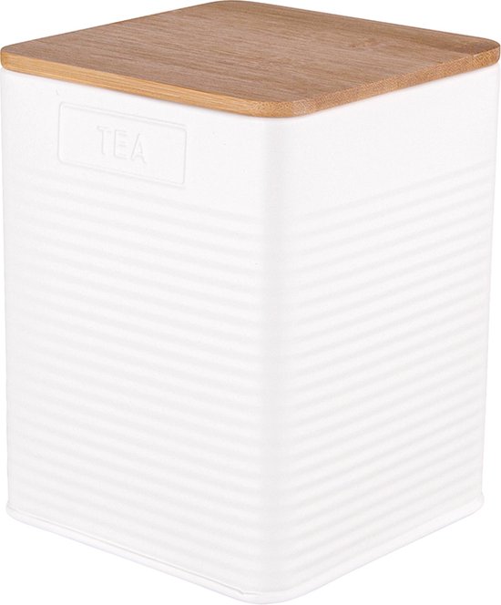 Glazen pot met hout (groot) – Van Erkel Winkelmaterialen