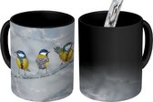 Mug Magique - Mug Photo sur Chaleur - Mug à Café - Vogel - Mésange Charbonnière - Hiver - Neige - Branches - Mug Magic - Tasse - 350 ML - Mug à Thé