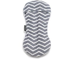 Losse hoes voor KipKep Woller warmtekussen - Woller Cover Silver Grey - donker grijs - chevron - nicky katoen velour