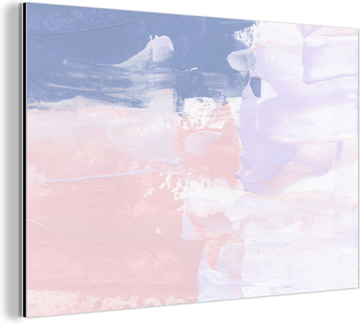 Wanddecoratie Metaal - Aluminium Schilderij Industrieel - Pastel - Design - Verf - 60x40 c