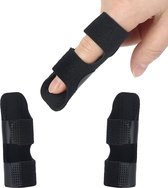 Attelle de doigt FitBoostR 2 pièces attelle de doigt adaptée pour l'index, le milieu, le soulagement du tendon de l'annulaire et le soulagement de la douleur