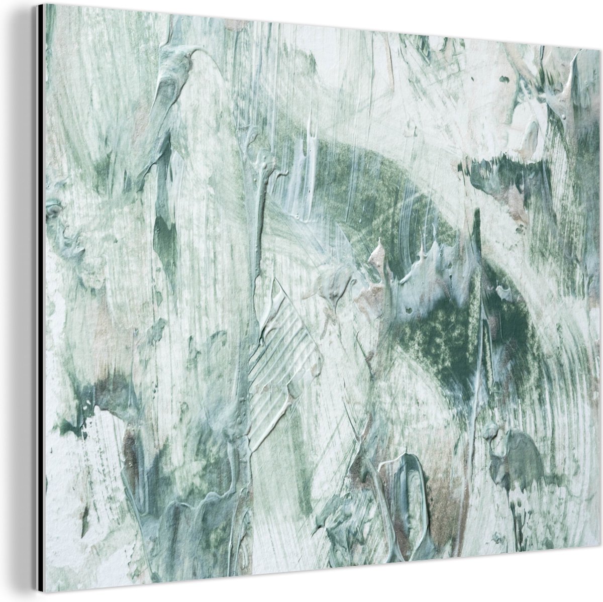 Wanddecoratie Metaal - Aluminium Schilderij Industrieel - Tuindecoratie - Verf - Abstract - 80x60 cm - Dibond - Foto op aluminium - Industriële muurdecoratie - Voor de woonkamer/slaapkamer
