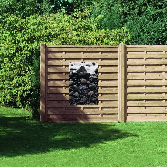 WallClassics - Poster de jardin - Méduse entre pierres - 70x105 cm Photo sur poster de jardin (décoration murale pour extérieur et intérieur)