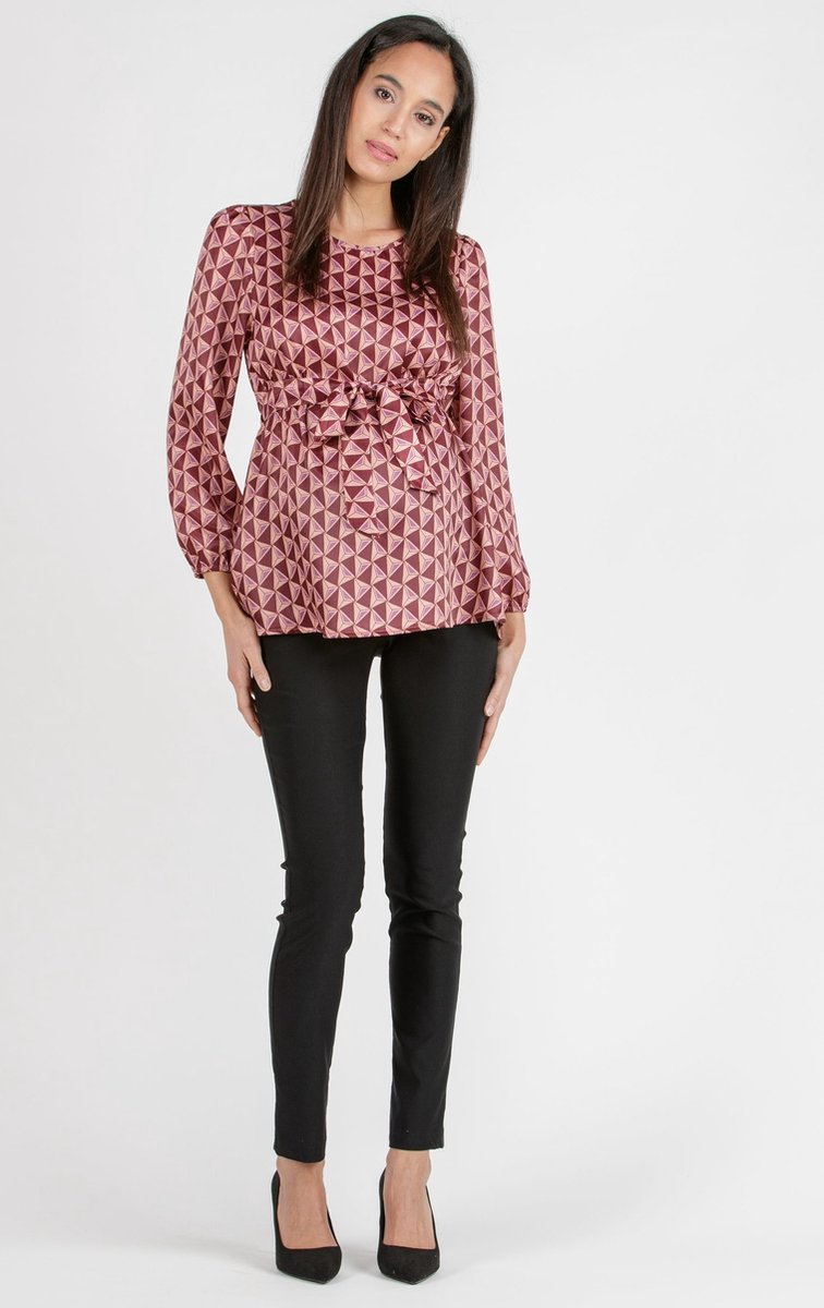 Zwangerschapsblouse Tessa violet print L