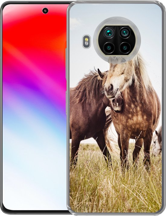 Coque Xiaomi Mi 10T Lite 5G - Paarden - Herbe - Printemps - Coque de téléphone en Siliconen