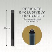 Parker lange vulpen inktpatronen | zwarte QUINK inkt | 5 vulpenpatronen