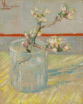 IXXI Bloeiend amandeltakje in een glas - Vincent van Gogh - Wanddecoratie - 100 x 80 cm