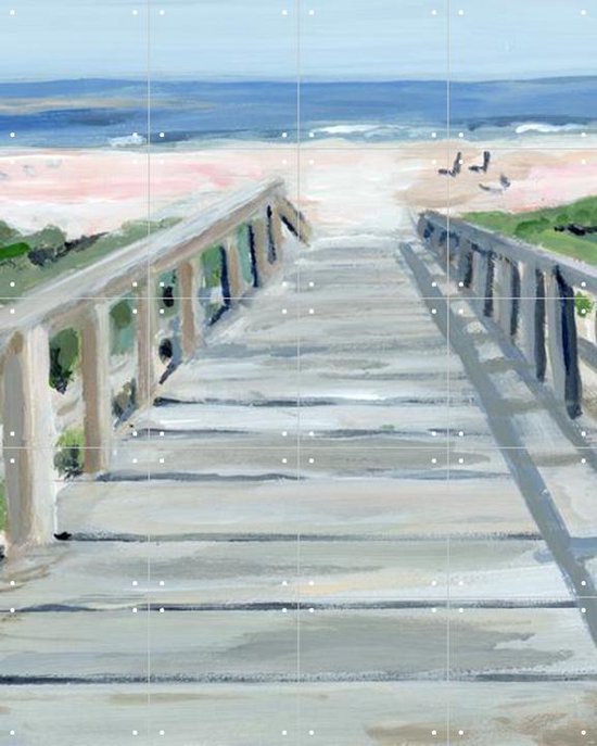 IXXI Beachboardwalk - Wanddecoratie - Zomer - 80 x 100 cm