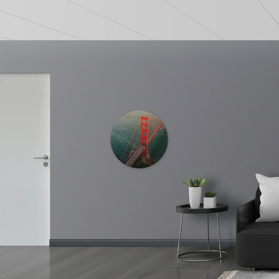 WallClassics - Cercle mural en panneau de mousse PVC - Pont rouge sur l' Water - Photo 70 x 70 cm sur cercle mural (avec système de suspension)