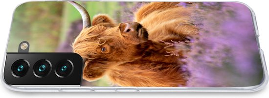 Coque Samsung Galaxy S22 Plus - Highlander écossais - Marron - Buissons - Coque de téléphone en Siliconen