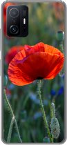 Geschikt voor Xiaomi 11T Pro hoesje - Kleurrijke Klaprozen in Nederland - Siliconen Telefoonhoesje