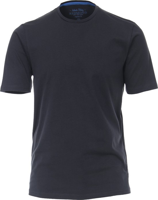 Redmond regular fit T-shirt - korte mouw O-hals - blauw - Maat: M