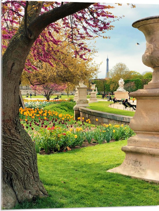 WallClassics - Acrylglas - Jardin Du Luxembourg - 60x80 cm Foto op Acrylglas (Met Ophangsysteem)