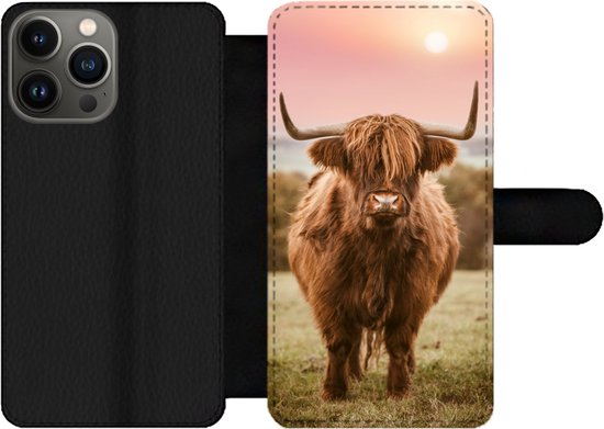 Étui Portefeuille Pour Téléphone – Thème Écosse, Crâne écossais – Compatible Apple/Samsung