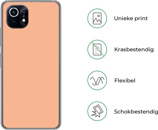 Xiaomi Mi 11 - Abricot - Rose - Pastel - Uni - Oranje - Coque de téléphone en Siliconen