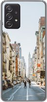 Geschikt voor Samsung Galaxy A53 5G hoesje - Drukke straat in New York - Siliconen Telefoonhoesje