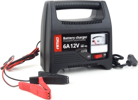 Chargeur de batterie de voiture 6A, 12V AMiO SBC-6A - Chargeurs de batterie