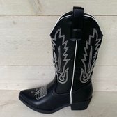 SmileFavorites® Dames Cowboylaarzen met Hak - Zwart - Imitatieleer - Maat 41