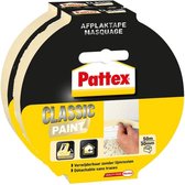 Pattex Ruban de masquage Tape - Tape pour peintres - 30 mm - 2 x 50 mètres - Classic
