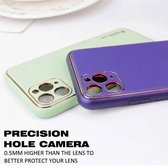 Apple iPhone 14 Pro Max Blauw Back Cover Luxe High Quality Leather Case | Camera beschermend hoesje
