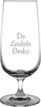 Gegraveerde bierglas op voet 41cl De Leukste Omke
