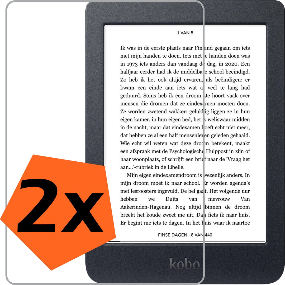 Kobo Nia Screenprotector Bescherm Glas Kobo Nia Screen Protector