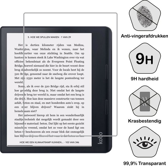 Kobo Sage Protecteur d'écran en Glas trempé (8 pouces) - 3 PACK
