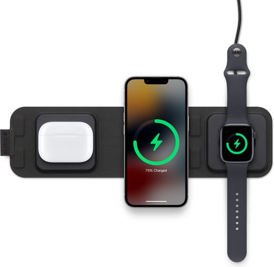 mophie 3 in 1 oplader voor onderweg met MagSafe bol