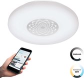 EGLO connect.z Capasso-Z Smart Plafondlamp - Ø 34 cm - Wit/Grijs - Instelbaar wit licht - Dimbaar - Zigbee