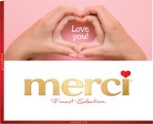 tablettes de chocolat merci avec inscription "love you" - merci Finest Selection - 250g
