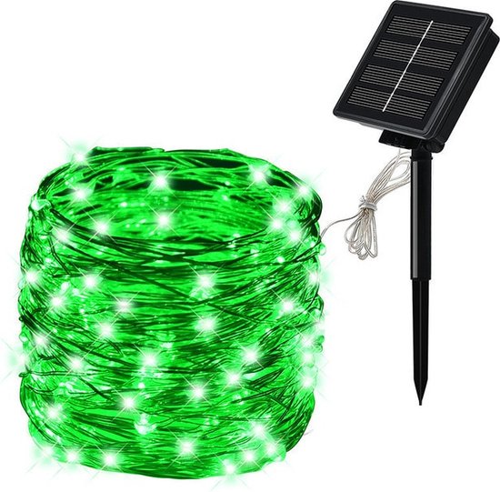 Guirlande Lumineuse Éclairage de Noël - 10 Mètres - Énergie Solaire - Vert  | bol