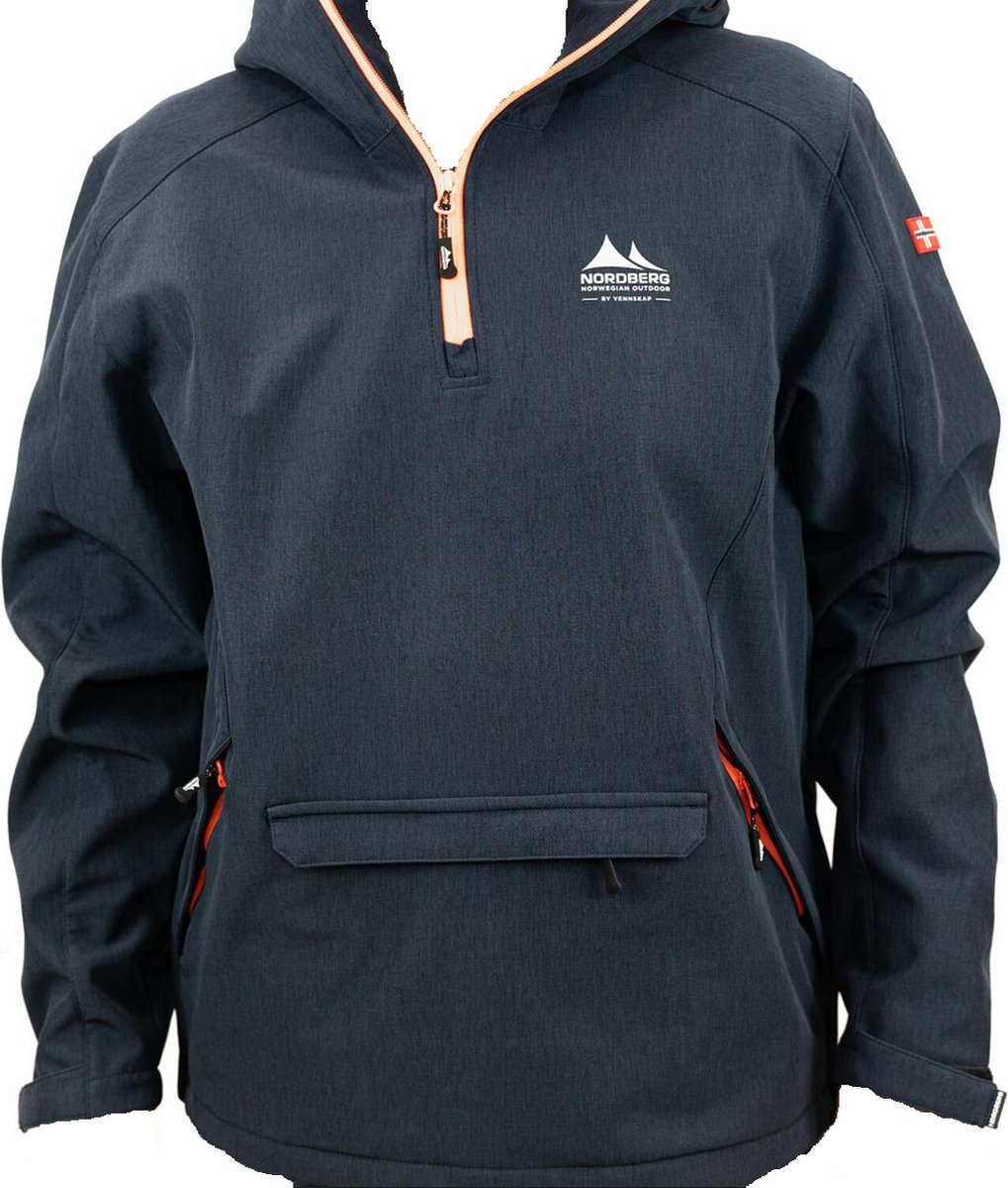 Nordberg Men’s Softshell Jacket Anorak Donker Blauw