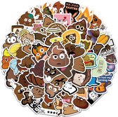Grappige Stickers - 60 Stuks - Laptop Stickers - Poep Stickers - Watervaste Stickers - Stickers voor Kinderen - Smiley Stickers - Drol Stickers - Kinder Stickers - Skateboard Sticker - Telefoon - Stickervel - Jongens - Meisjes